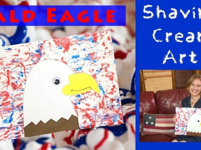 Bald Eagle Craft for Kids | Shaving Cream Marbling
