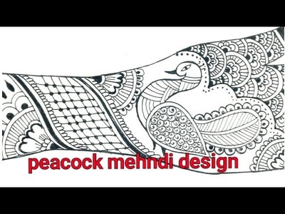 Basic steps of mehndi design class-18 peacock design for beginners tutorial