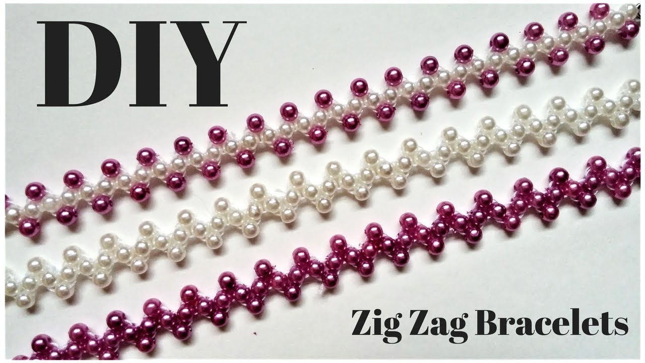 Beaded Bracelets Zig Zag Pattern Beading Tutorial 8679