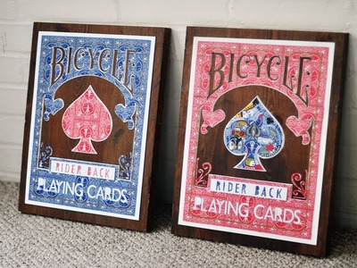 Bicycle Playing Card DIY Wall Art
