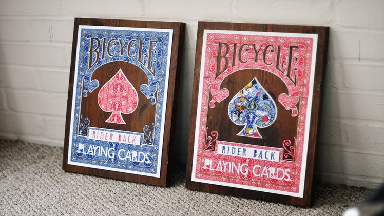 Bicycle Playing Card DIY Wall Art