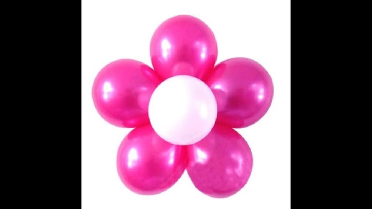 Birthday decoration ideas at home,ballon flower tutorial