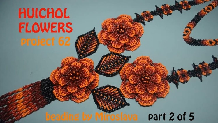 DIY 2.5: Red Huichol Flowers Necklace