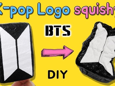 DIY) BTS Logo Squishy. Turn Memory Foam into Squishy Toy