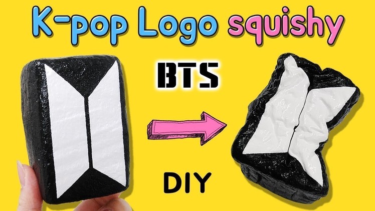 DIY) BTS Logo Squishy. Turn Memory Foam into Squishy Toy