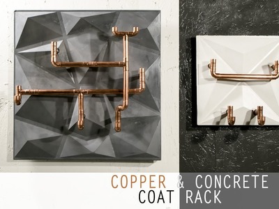 DIY Coat Rack from Concrete & Copper (w. GFRC mix)