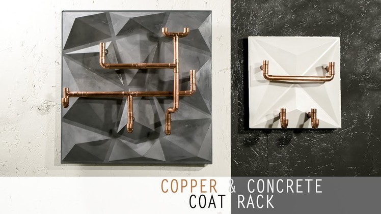 DIY Coat Rack from Concrete & Copper (w. GFRC mix)