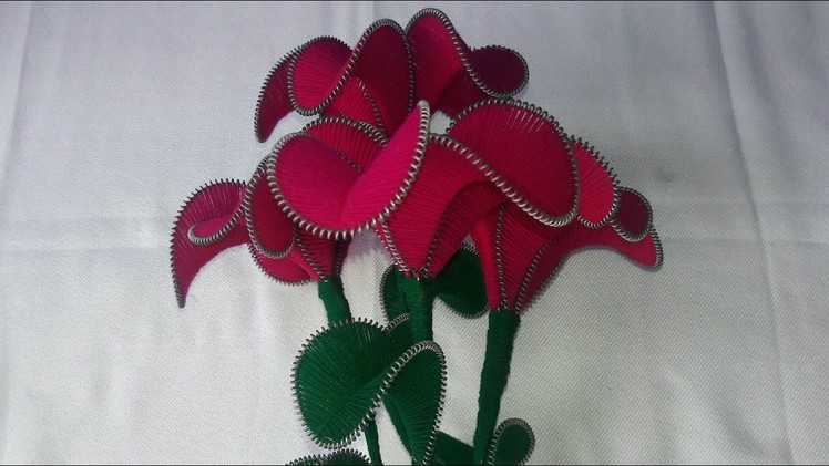 DIY flower | How to make yarn and wire flower.