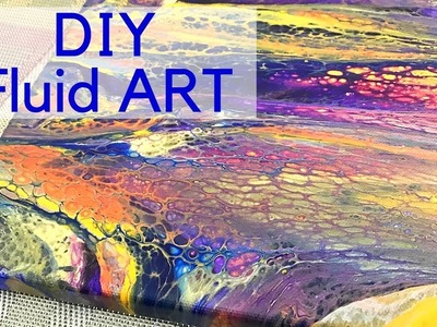 DIY Fluid Art TRIPLE FLIP CUP Acrylic Pouring with More Metallics