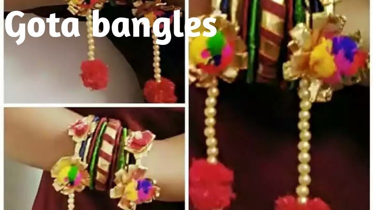 DIY gota Jewellery | Gota Bangels Making. Silk Thread Bangles. Easy Tutorial
