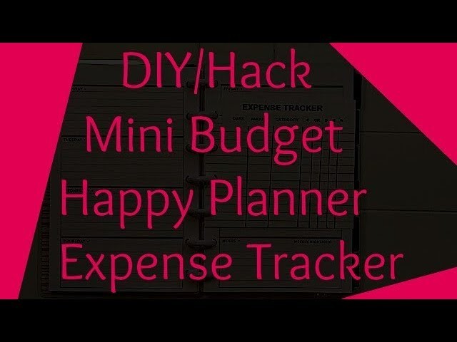 DIY.Hack for Budget Mini Happy Planner Expense Tracker