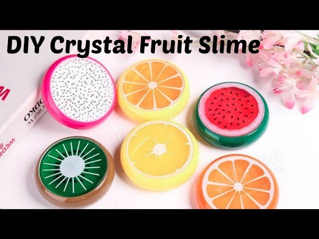 DIY Making 5 Crystal Fruit Slime