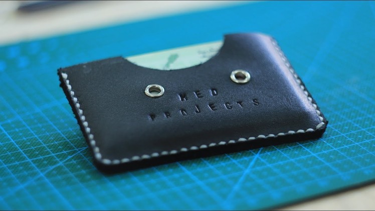 DIY Making a Minimalist Leather Wallet (Giveaway) - كيف تصنع محفظة جلدية صغيرة