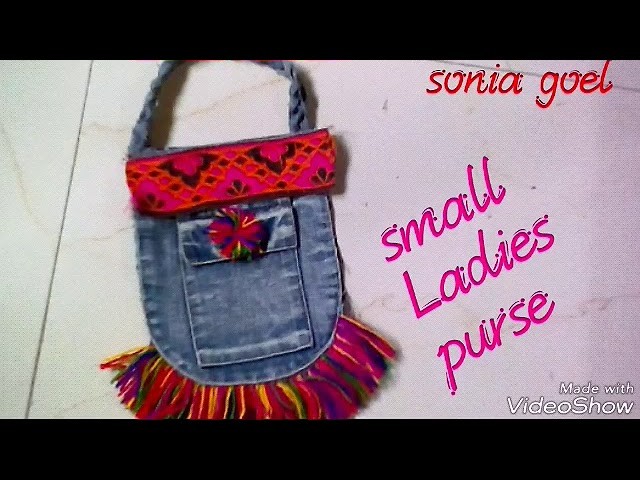 DIY SLING BAG from Old jeans || upcycled Denim sling bag Easiest || Sonia goel