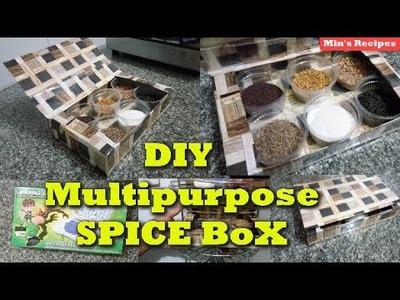 DIY Spice Box- Masala Dabba - DIY Spice Organizer for Kitchen