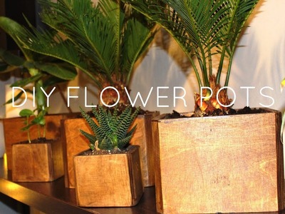 DIY Wood flower pot - easy and cheap plant box from plywood