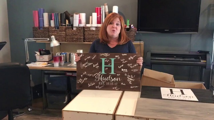 DIY Wood Guest Book Signs at the Today's Bride Wedding Show Oct 15, 2017