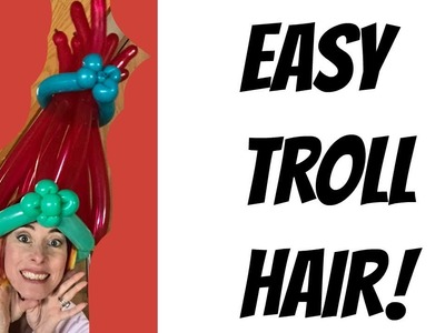 Easy Poppy troll hair balloon tutorial!