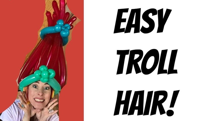 Easy Poppy troll hair balloon tutorial!