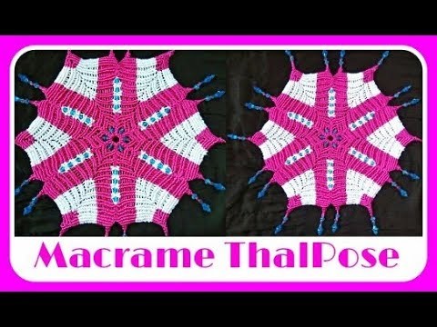 Easy Tutorial Of Macrame Thali Pose.Plate Cover in Hindi At Home