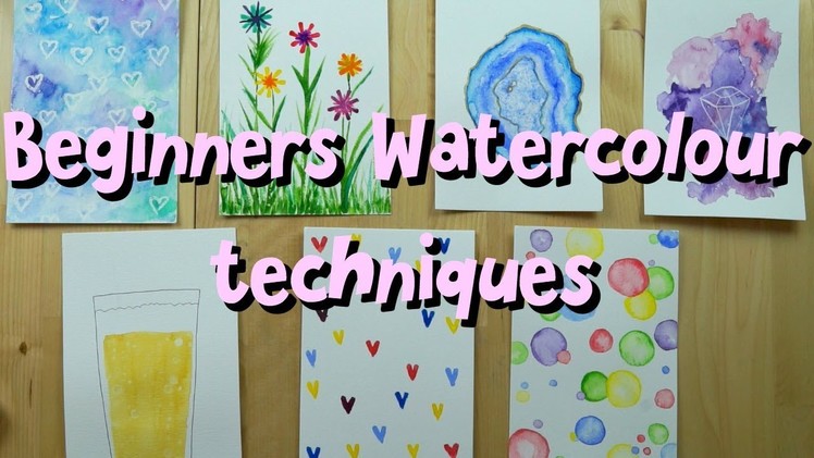 Easy watercolour techniques - DIY greetings cards