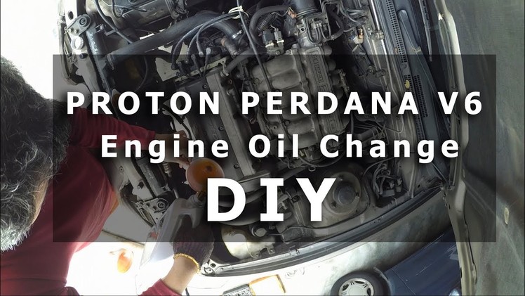 Engine Oil Change Proton Perdana V6 - Tukar Minyak Hitam Engin Kereta Proton Perdana