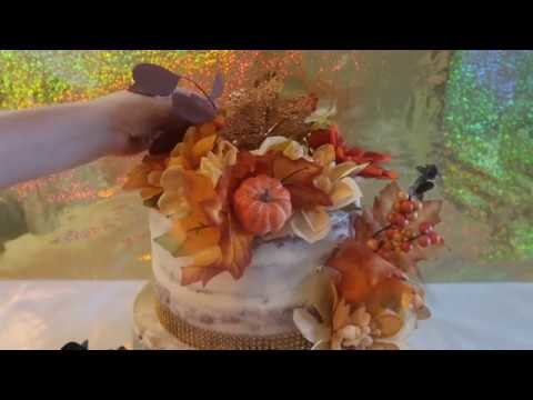 Fall Cake | Naked Cake | Dollar Tree Decoration Cake | DIY & How to | Fall Wedding Cakes