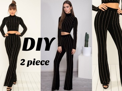 How To Make A Two Piece Flared Pant Set. DIY Bell Bottom Set