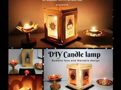 How to make Buddha face Candle Lamp & Mandala Candle holder | DIY tealight Candle Holder