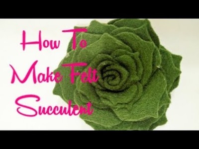 How To Make Felt Succulent Easy & Simple Tutorial - Cara membuat Bunga Flanel