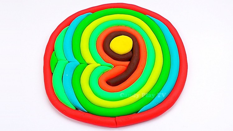 How to make Number Nine DIY with Play Doh for kids | Learn colors for kid toddlers, children, babies