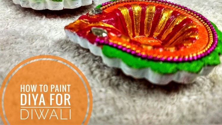 How to paint Diya for Diya # colour fulldiyas # kids tutorial