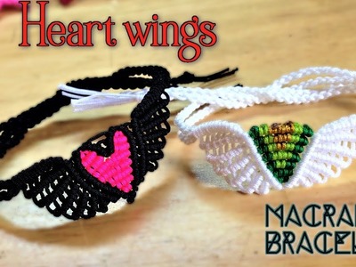 Macrame tutorial: The flying heart bracelet - Small, simple and cute