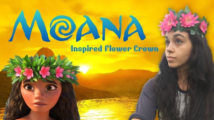Moana flower crown tutorial