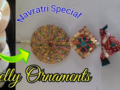 NAVRATRI ORNAMENTS OUT OF CD ||BESTOUTOFWEAST #diy crafts #lenhnga choli
