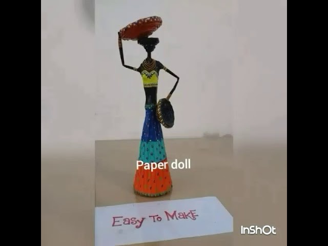 Newspaper doll,  best out of waste, African style making tutorial