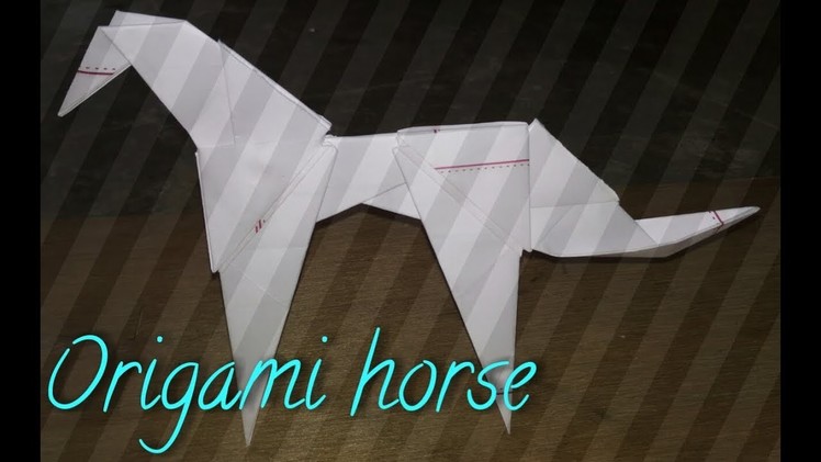 Origami horse with paper at home easy tutorial for kids.paper creations
