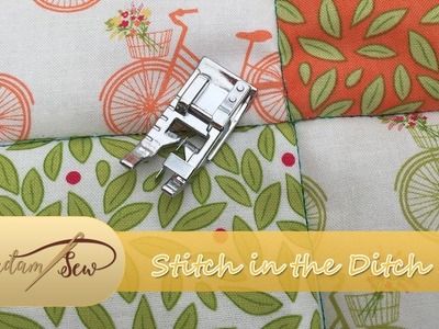 Stitch-in-the-Ditch.Edge Joining Foot (#27) Tutorial for Madamsew's Ultimate Presser Foot Set
