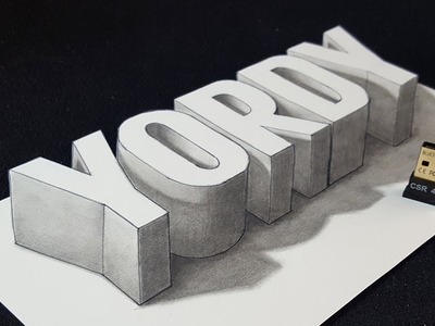 3D Letters | How to Draw 3D Yordy Name | Easy Trick Drawing - Request!