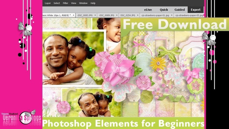 Digital Scrapbooking Tutorial For Beginners With Photoshop Elements 14