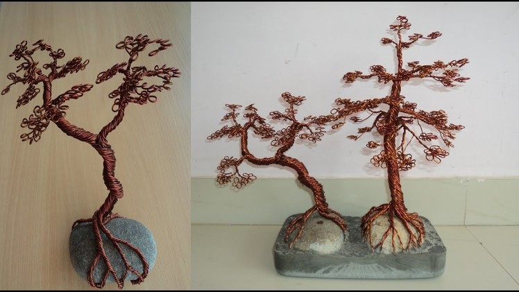 DIY-Art Attack |2.2 Copper bonsai Tree using Wire & stone.