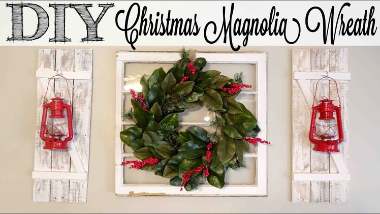 DIY Christmas Magnolia Wreath