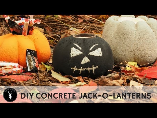 DIY Concrete jack-o-lantern