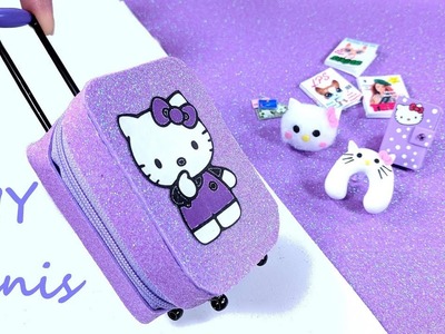 DIY Hello Kitty Miniatures - Zippered Suitcase, Travel Accessories, Etc.