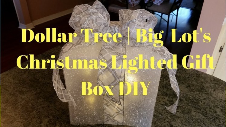 Dollar Tree | Big Lot’s Christmas Lighted Gift Box DIY