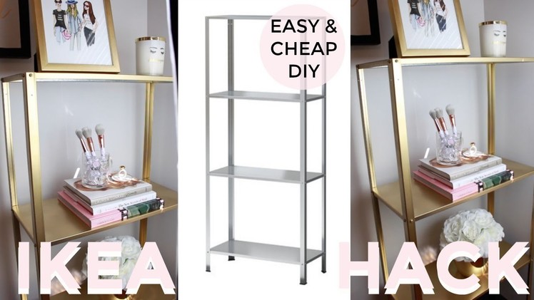 Easy & Cheap DIY | UNDER $20 | GOLD SHELF | IKEA HACK