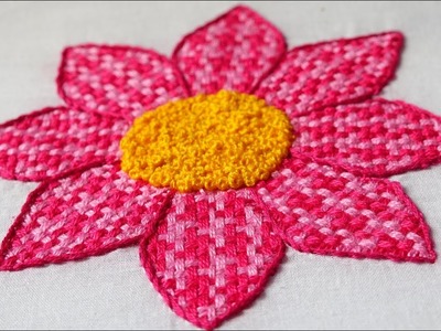 Hand Embroidery Design of Checker Stitch