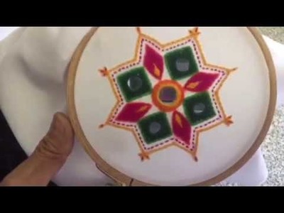 Hand Embroidery designs Balochi stitch flower