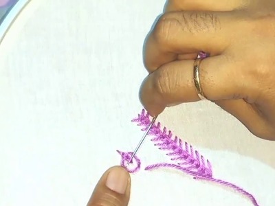 Hand embroidery-hungarian braided chain stitch-braid stitch for beginners