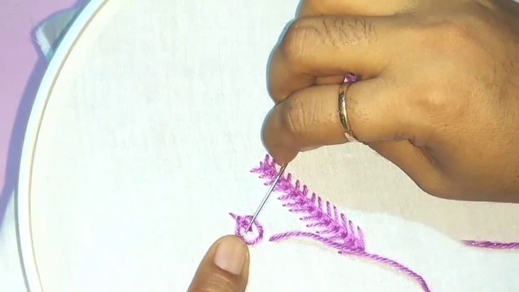 Hand embroidery-hungarian braided chain stitch-braid stitch for beginners